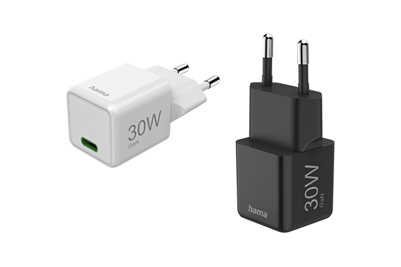 30 Watt charger in white and black