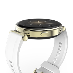 Hama Reloj Pulsera Smartwatch"GTX16", AMOLED 43 mm, Impermeable, Blanco / Dorado
