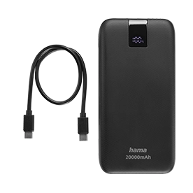 Hama Power Pack "PD 20" 20000mAh, Salidas: 2x USB-C,USB-A, Carga rápida, Antraci