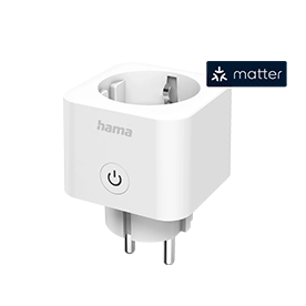Hama Enchufe WLAN inteligente, Matter, Controlado por voz y app, Retroadaptable